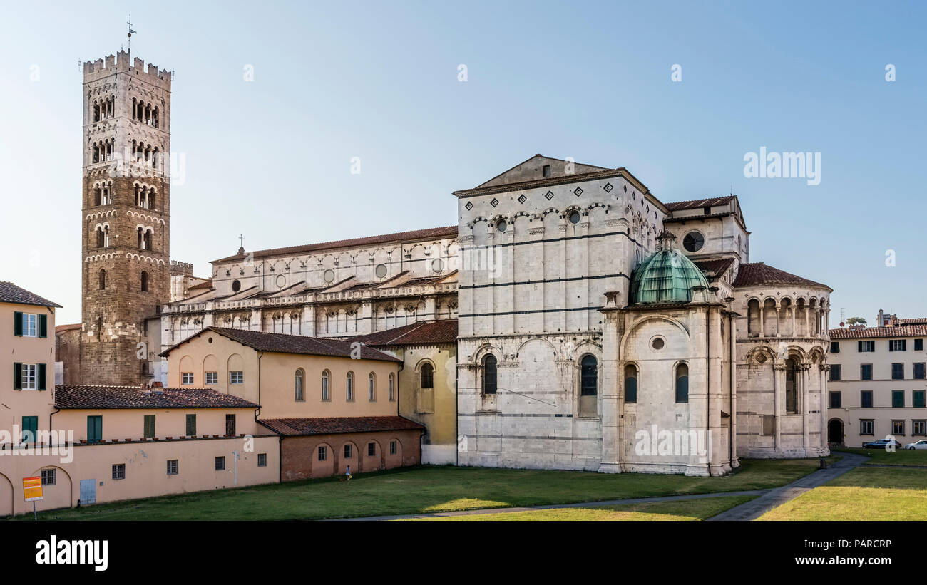 Magnificent view of the Cathedral of San Martino di Lucca, Tuscany, Italy Stock Photo