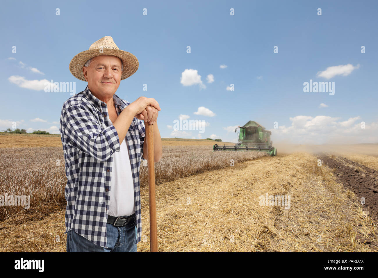 Farmer on wheat field hi-res stock photography and images - Alamy