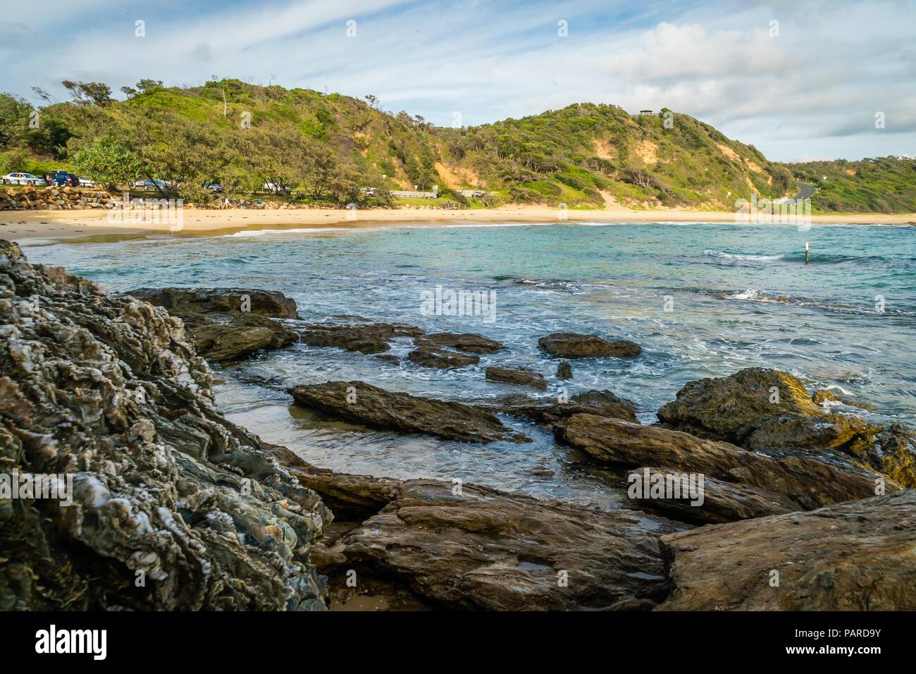 Shelly beach in Nambucca Heads in Australia in the summer Stock Photo
