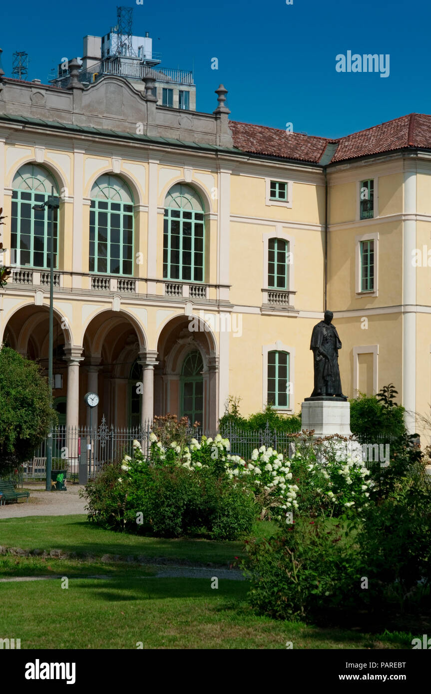 Italy, Lombardy, Milan, Indro Montanelli Pubblic Gardens, Palazzo Dugnani, Dugnani Palace Stock Photo