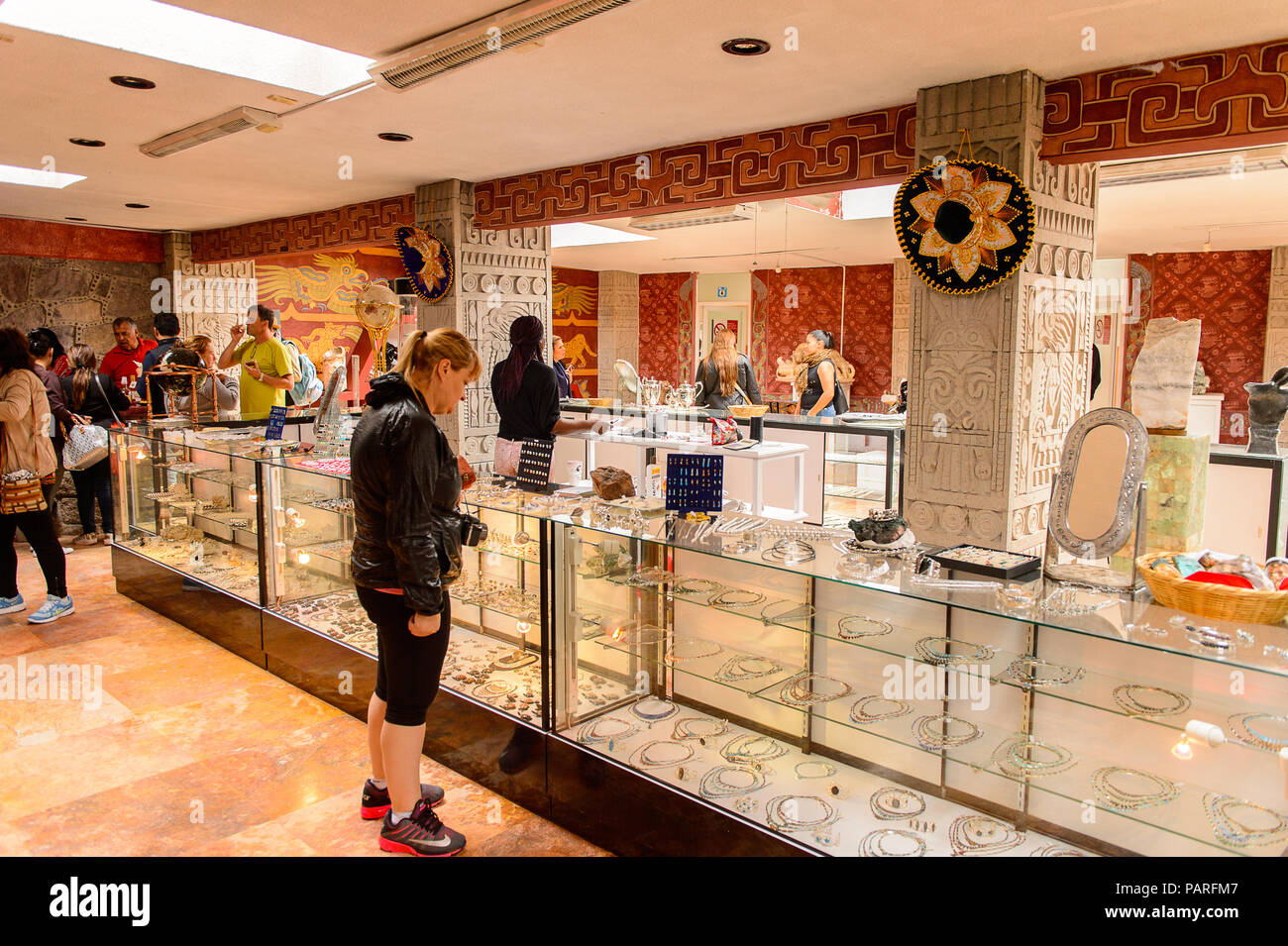 MEXICO CITY, MEX OCT 27, 2016 Interior of a Souvenir shop with the