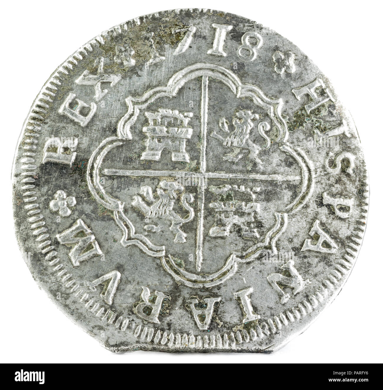 Spanish silver coin hi-res stock photography and images - Alamy
