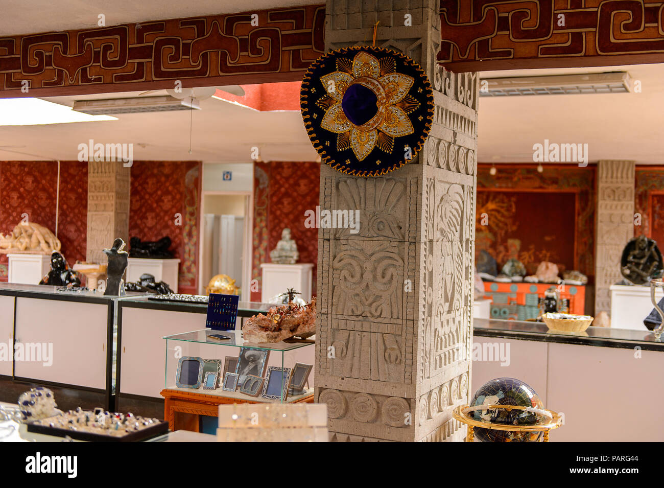 MEXICO CITY, MEX OCT 27, 2016 Interior of a Souvenir shop with the