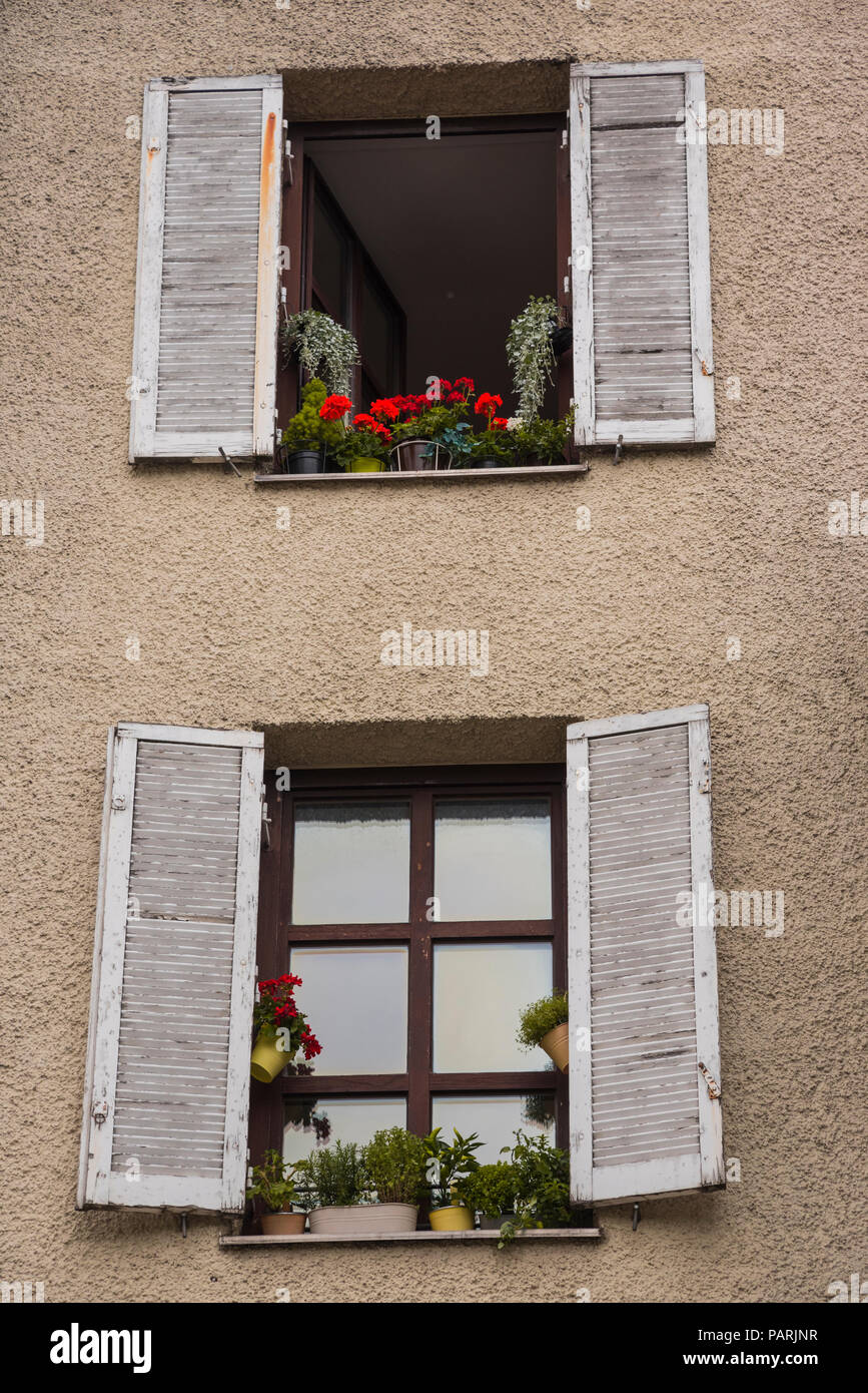 Bavaria flower boxes by windows hires stock photography and images Alamy