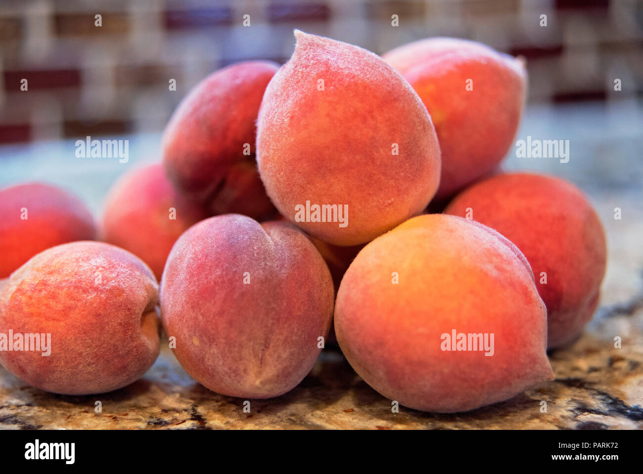 red haven peaches Stock Photo Alamy