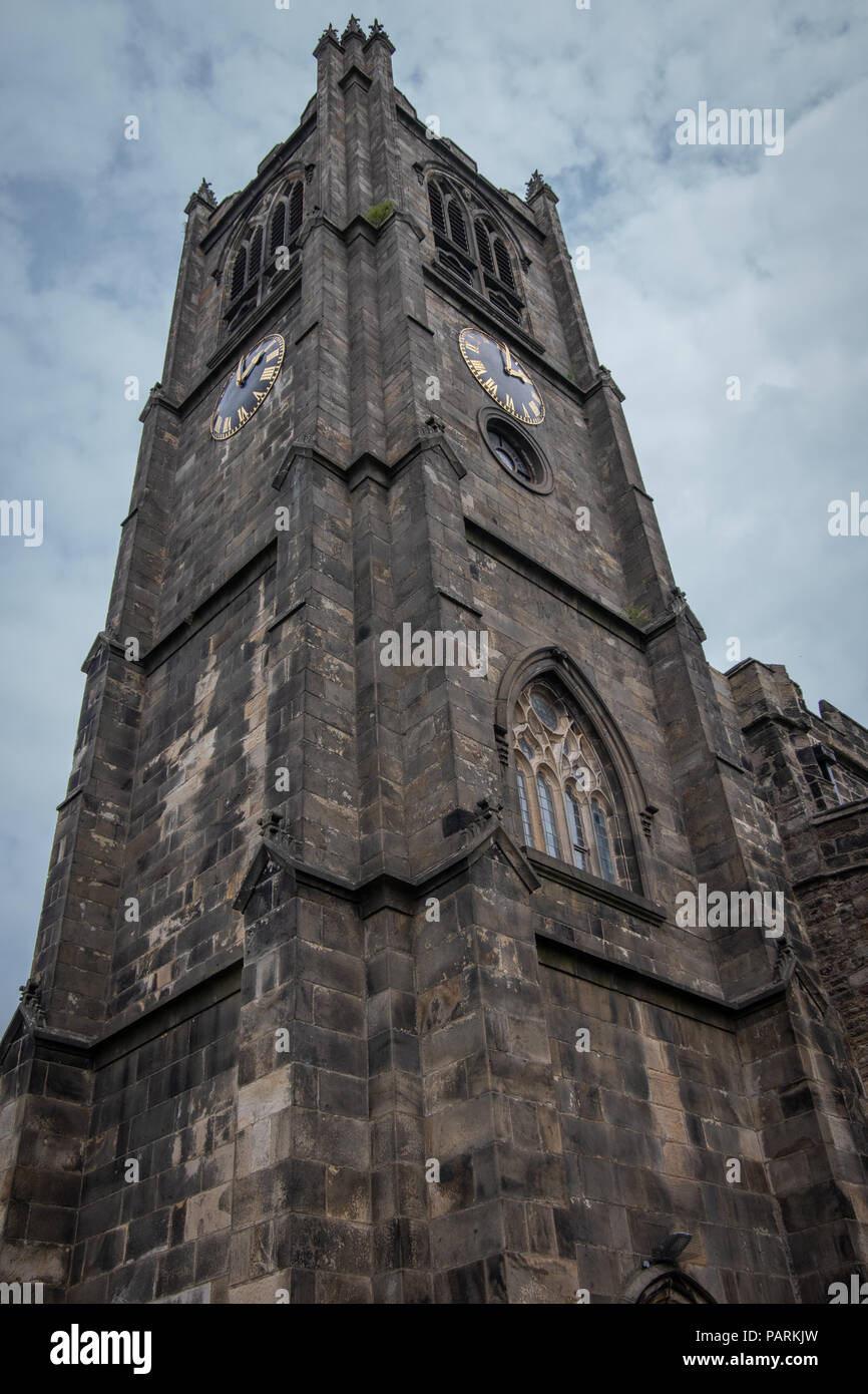 Lancaster Priory and details from the church building Stock Photo