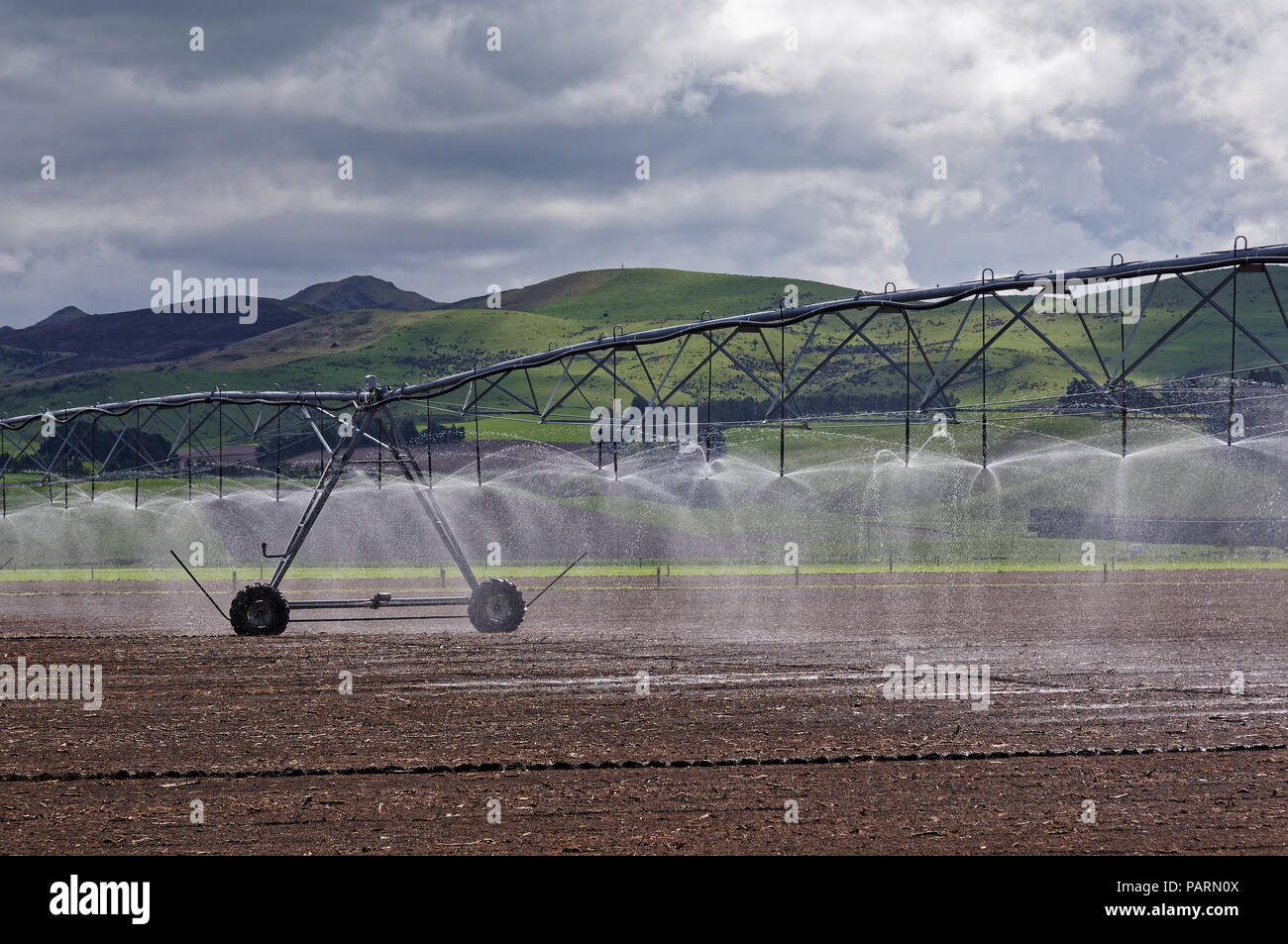 Large scale irrigation system for a dairy farm Stock Photo Alamy