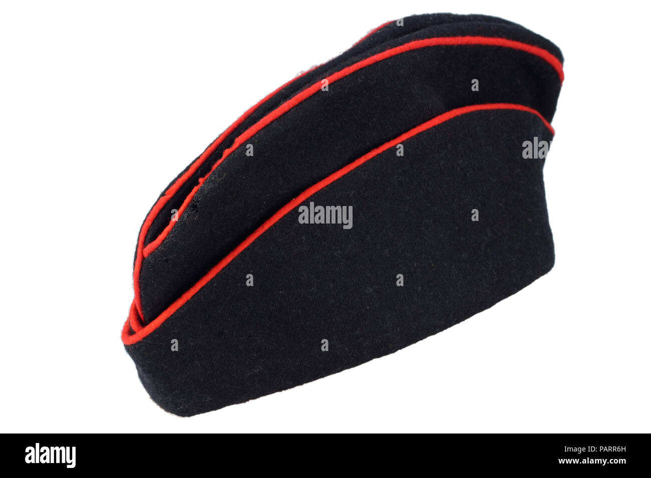 military black garrison cap isolated Stock Photo - Alamy