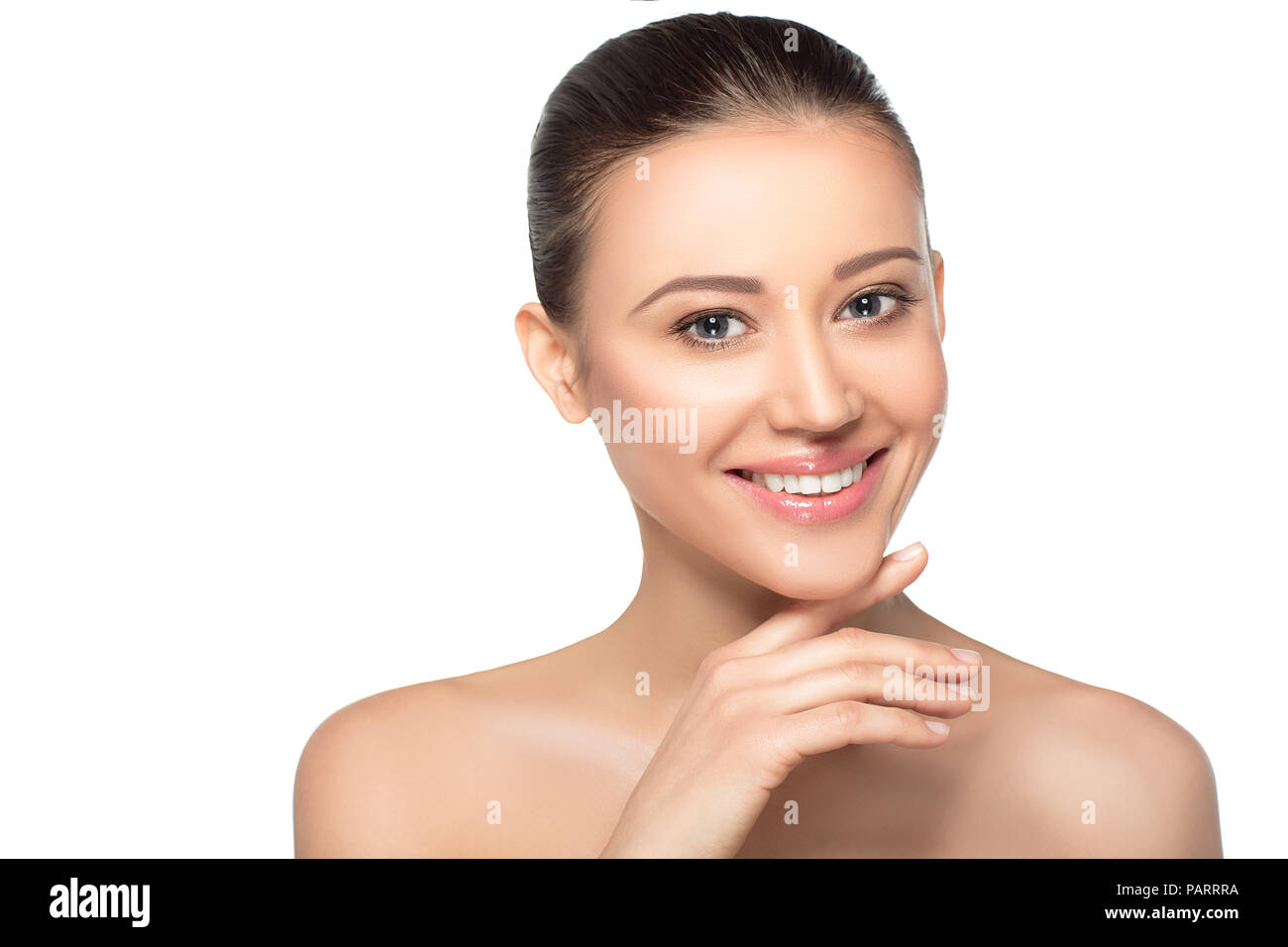 Portrait Beautiful Woman With Perfect Fresh Clean Skin Stock Photo Alamy