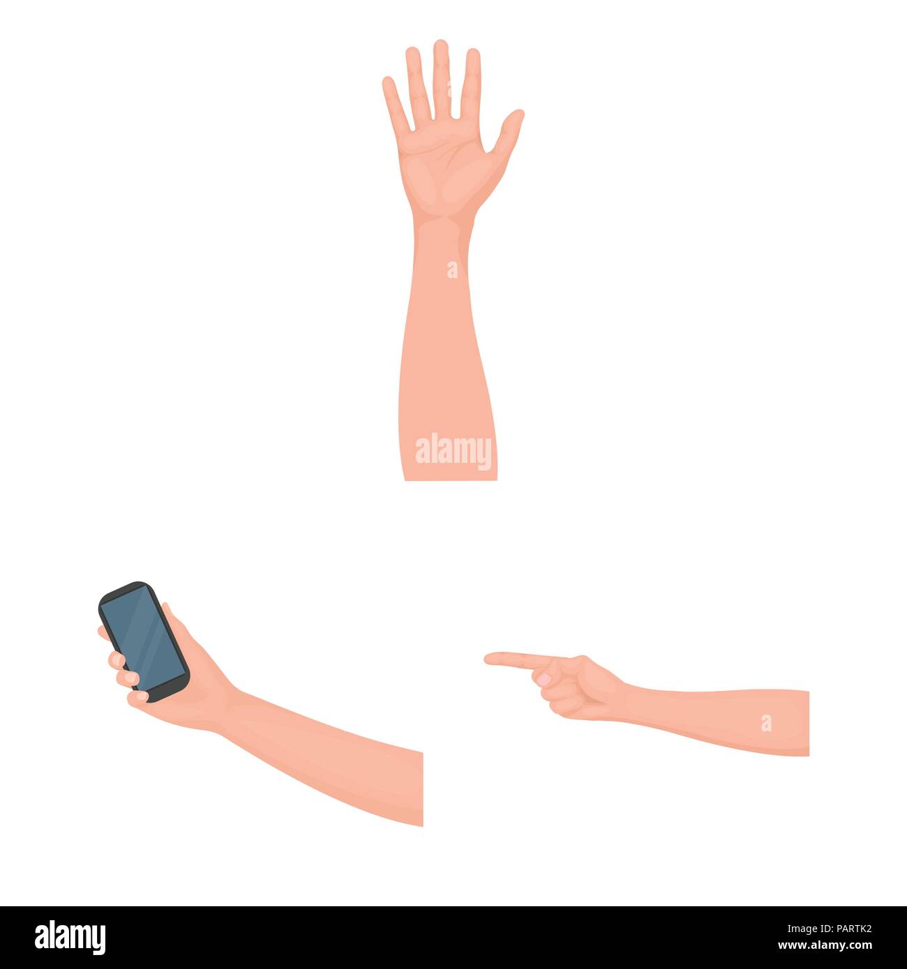 Gestures and their meaning cartoon icons in set collection for design ...