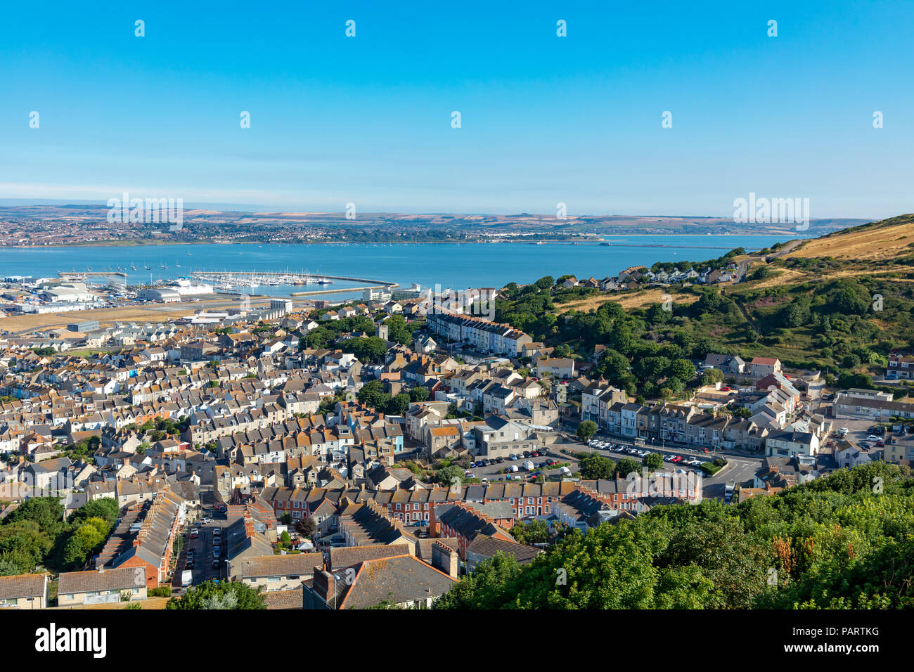Portland Dorset England July 24, 2018 View from Portland Heights ...
