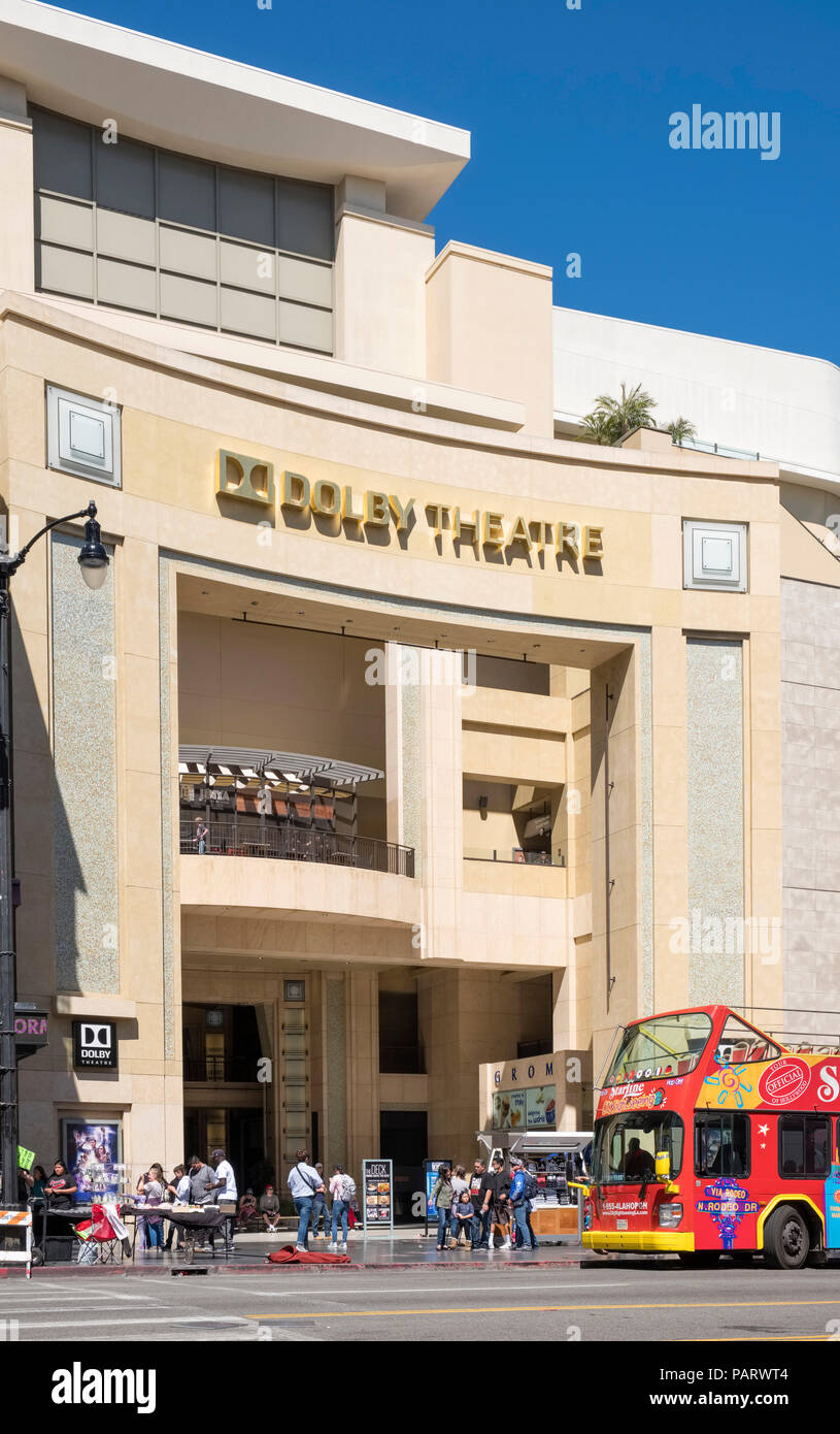 The Dolby Theatre on Hollywood Boulevard, Los Angeles, LA, California, USA Stock Photo