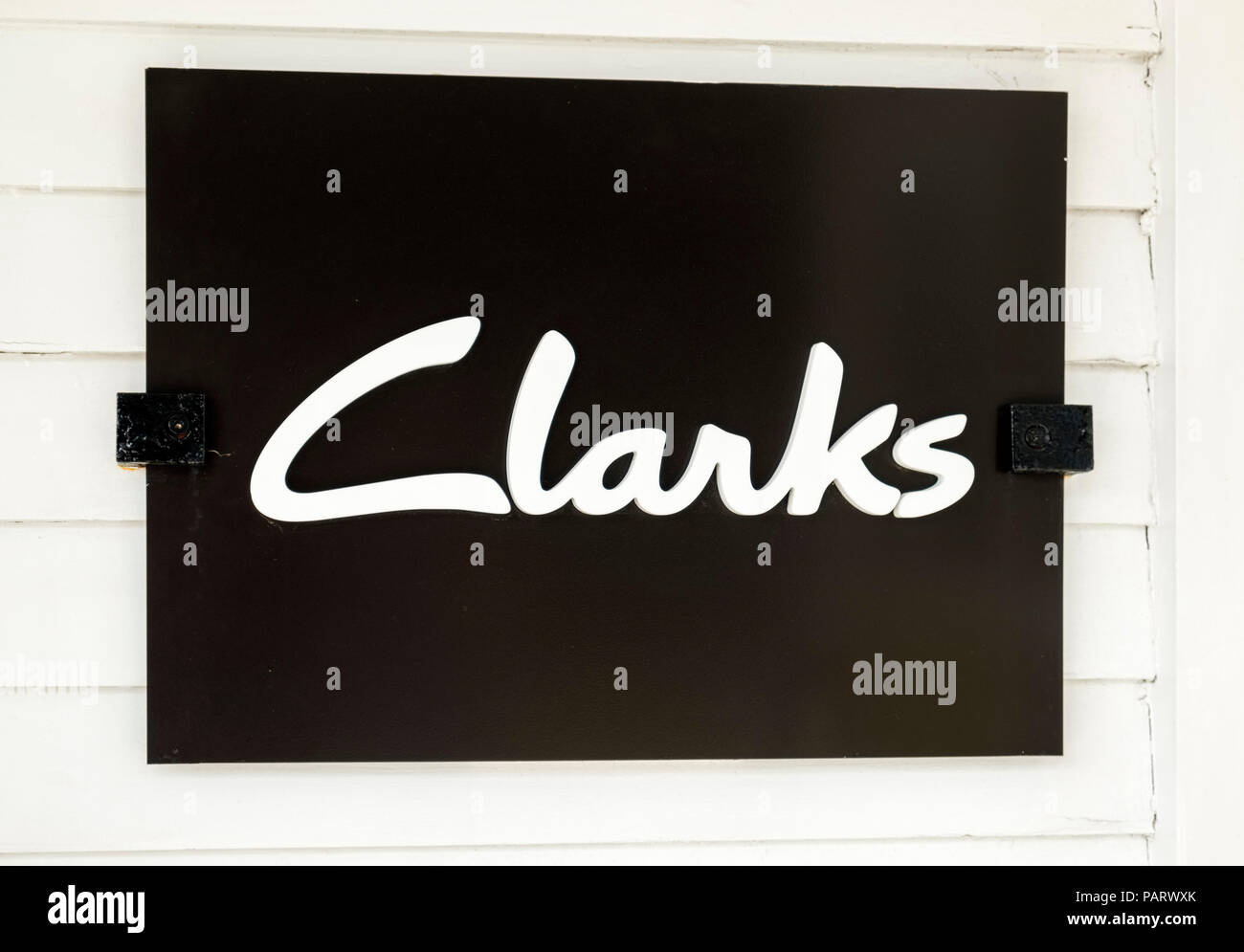 Clarks store logo sign, UK Stock Photo