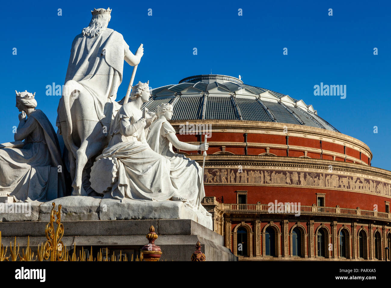 The Albert Memorial Statue and Royal Albert Hall, Kensington Gardens