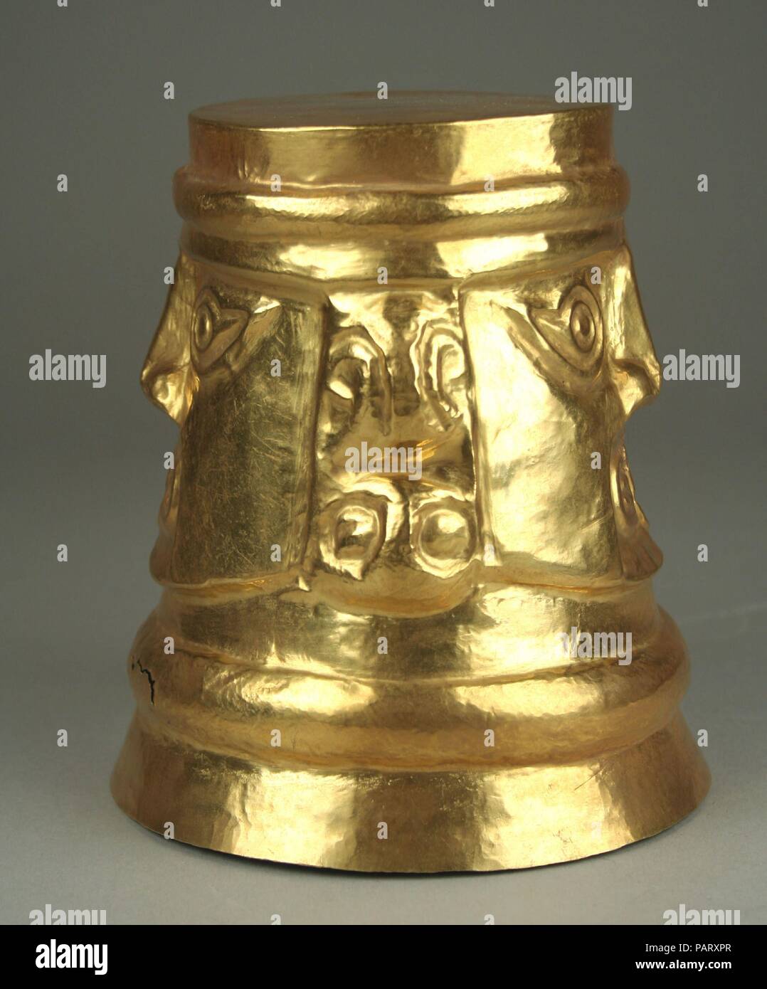 Inverse-Face Beaker. Culture: Lambayeque (Sicán). Dimensions: H. 5 1/4 ...