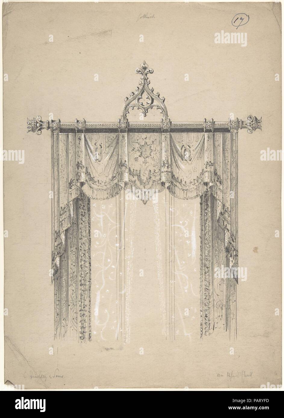 Design For Gothic Curtains And Curtain Rod Artist Charles