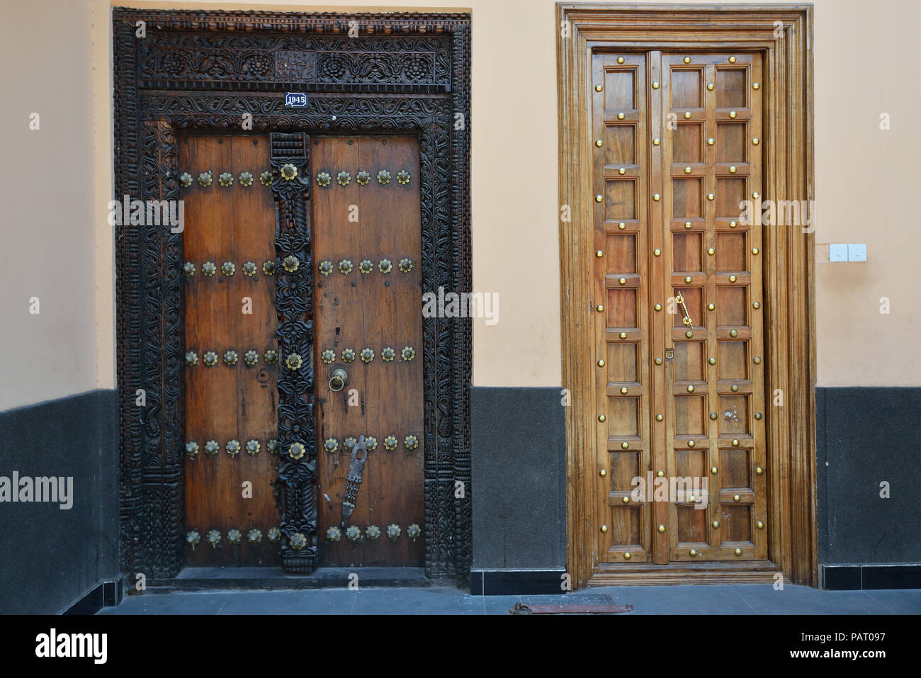 Zanzibari doors Stock Photo