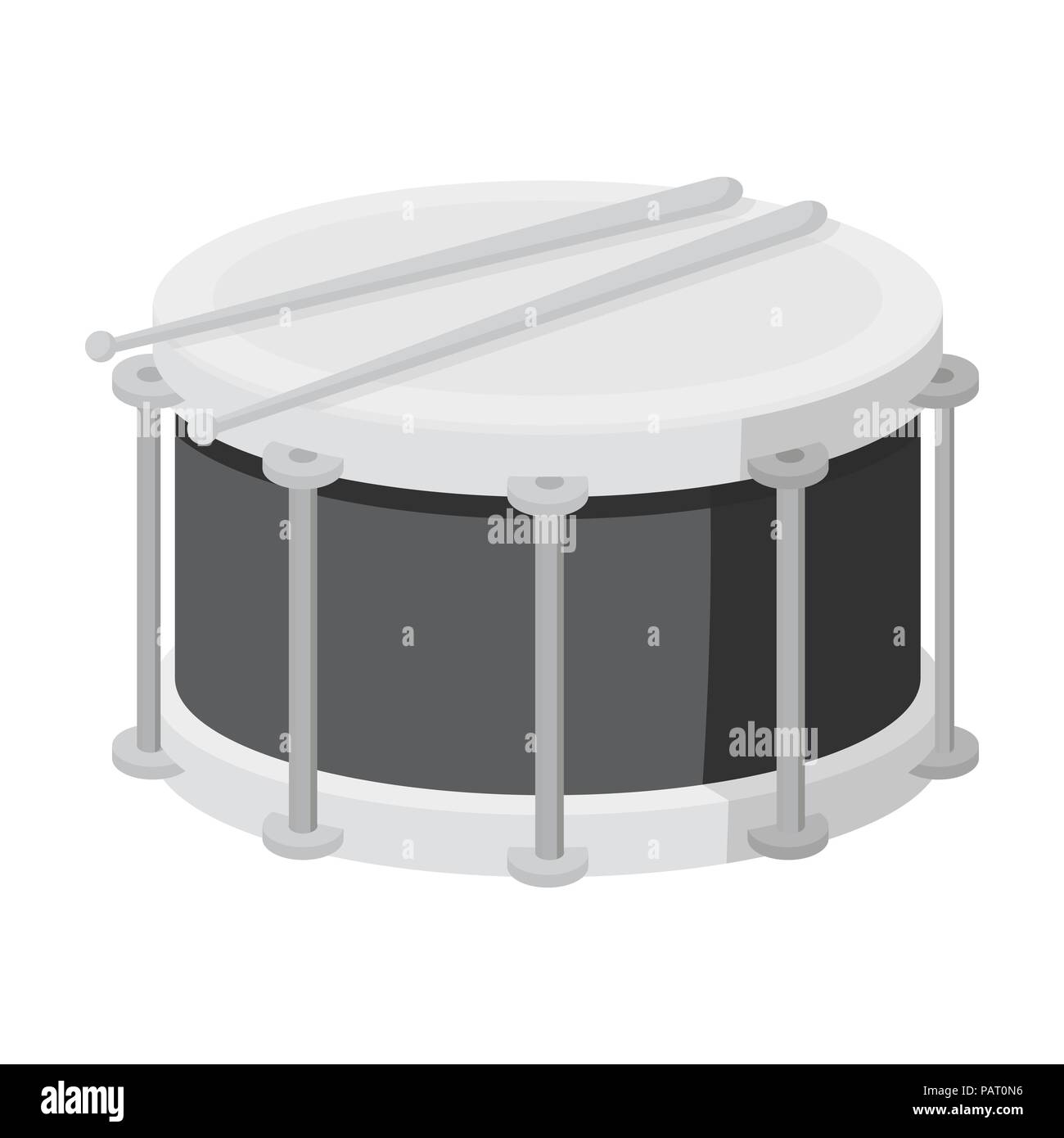 Snare Drum Outline Icon Illustration on White Background 28864764