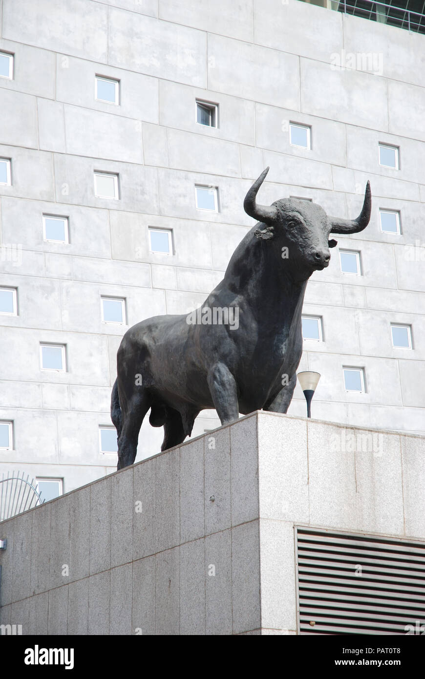 Bull sculpture. Vista Alegre Palace, Madrid, Spain. Stock Photo
