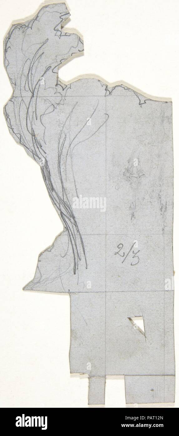 Design for a Stage Set at the Opéra, Paris. Artist: Eugène Cicéri (French, Paris 1813-1890 Fontainebleau). Dimensions: Irregular sheet: 7 x 2 15/16 in. (17.8 x 7.5 cm). Date: 1830-90. Museum: Metropolitan Museum of Art, New York, USA. Stock Photo