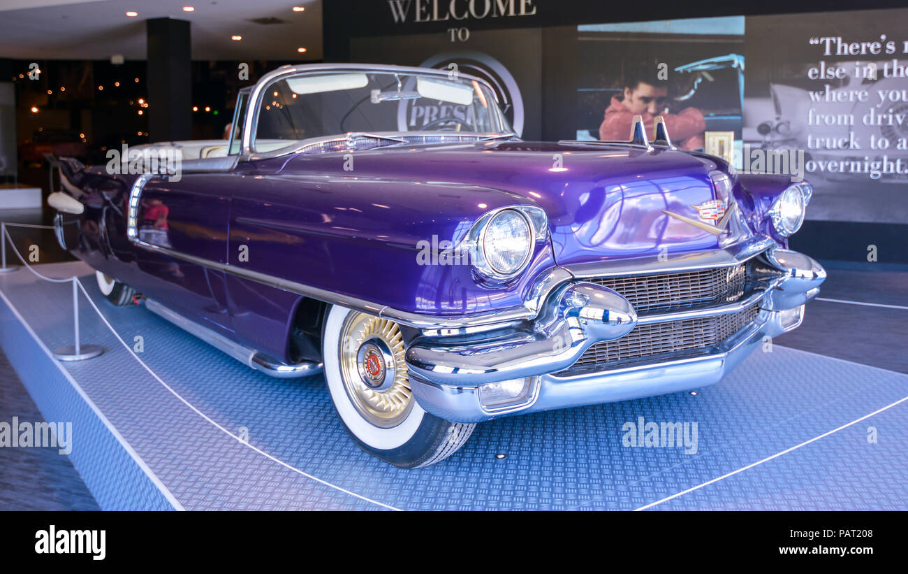 Memphis, TN/USA - Sept. 21, 2017: Elvis Presley's 1955 Purple Cadillac, Memphis, TN. Stock Photo