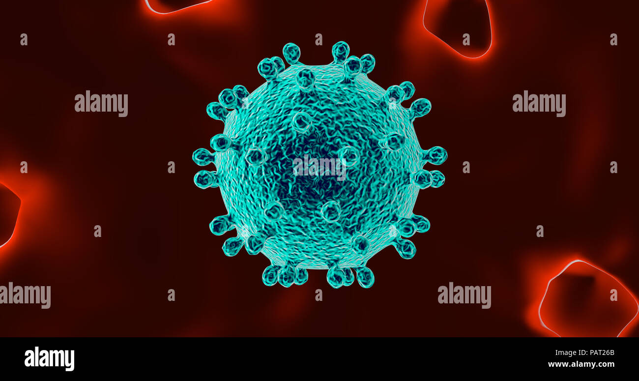 Bacteria virus 3D render Stock Photo - Alamy