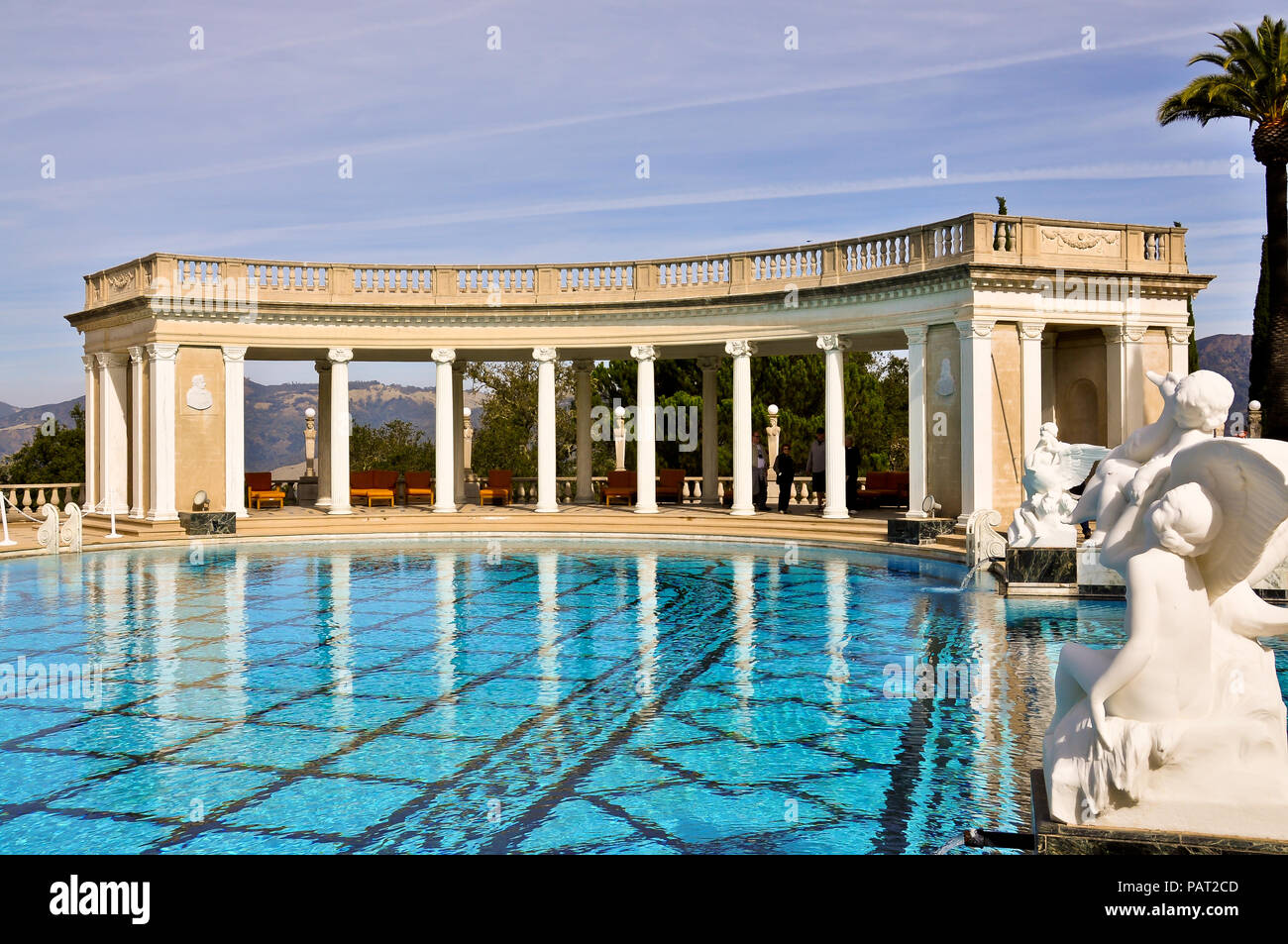 Nov. 9, 2011: Neptune Pool, the outdoor swimming pool ensemble at Hearst Castle, in San Simeon, CA. Stock Photo