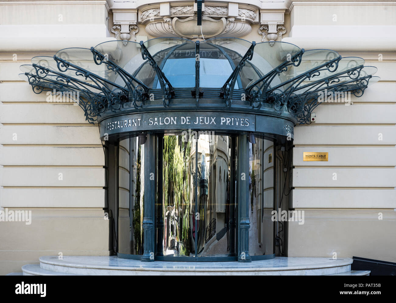 Private VIP entrance to the Casino of Monte Carlo, Monaco.. Stock Photo