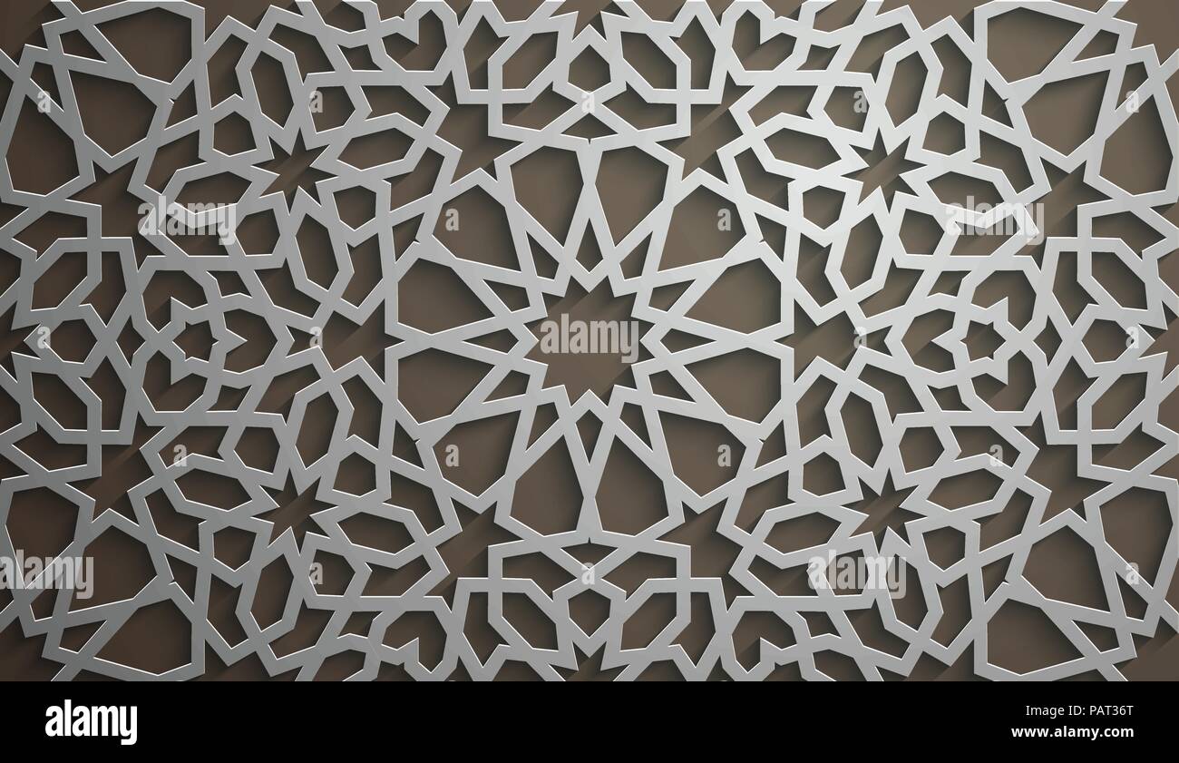 Islamic ornament vector , persian motiff . 3d ramadan islamic round ...