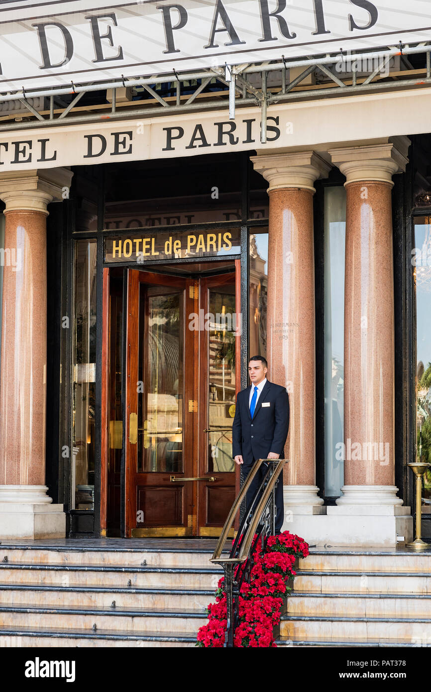 Hotel de Paris, Monaco. Stock Photo