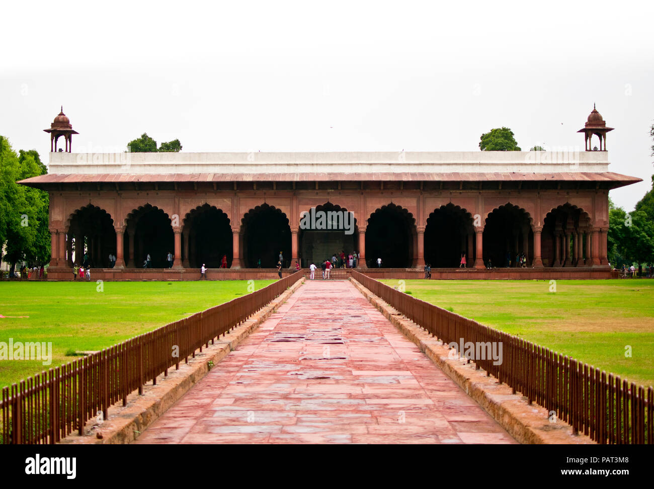 Red Fort is a historic fort in the city of Delhi in India. It was the main residence of the emperors of the Mughal dynasty for nearly 200 years. Stock Photo