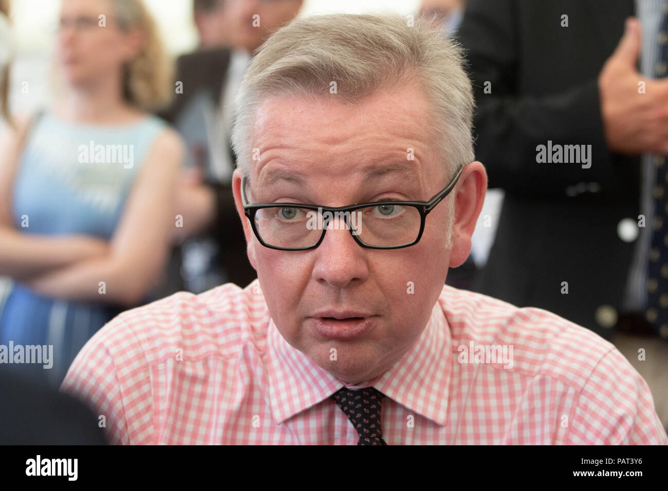 2018 Royal Welsh Show,Builth Wells,Wales. The Rt Hon Michael Gove MP Secretary of State for Environment, Food and Rural Affairs Stock Photo