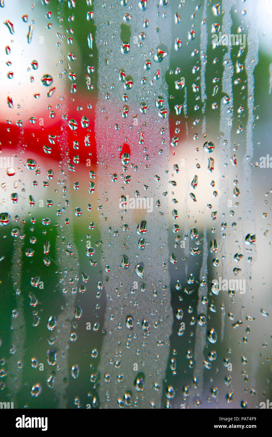 Water drops on window Stock Photo Alamy