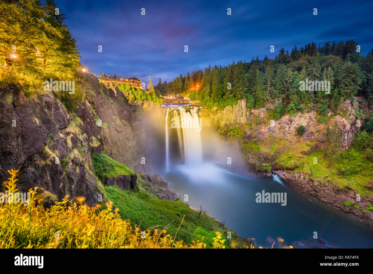 Falls City, Washington, USA at Snoqualmie Falls Stock Photo Alamy