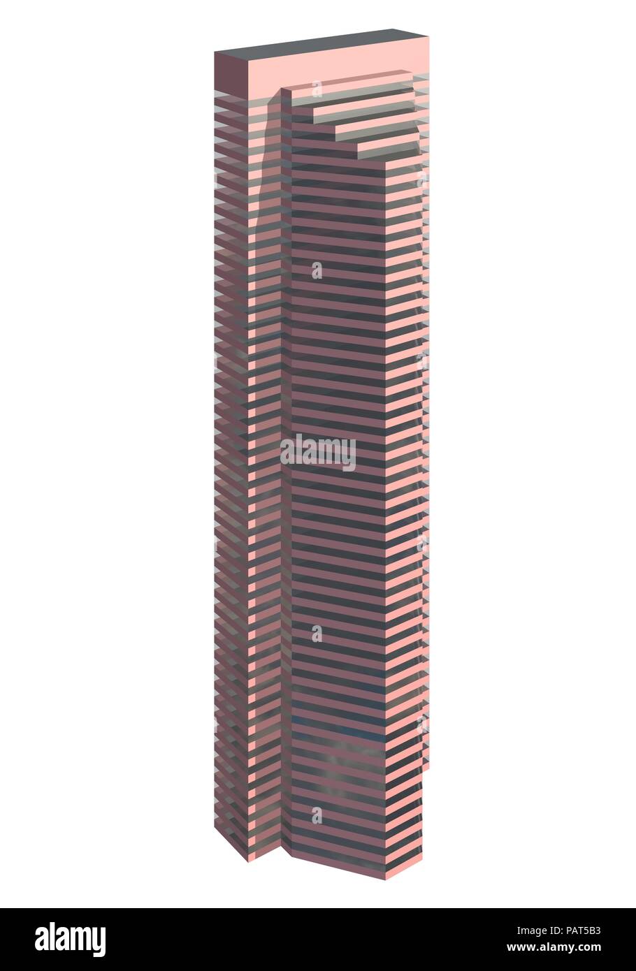 Skyscraper building isolated on white background 3d illustration Stock ...