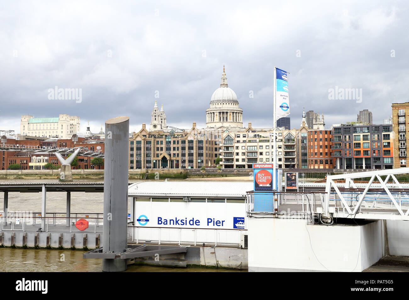 View of London along the Thames. Stock Photo
