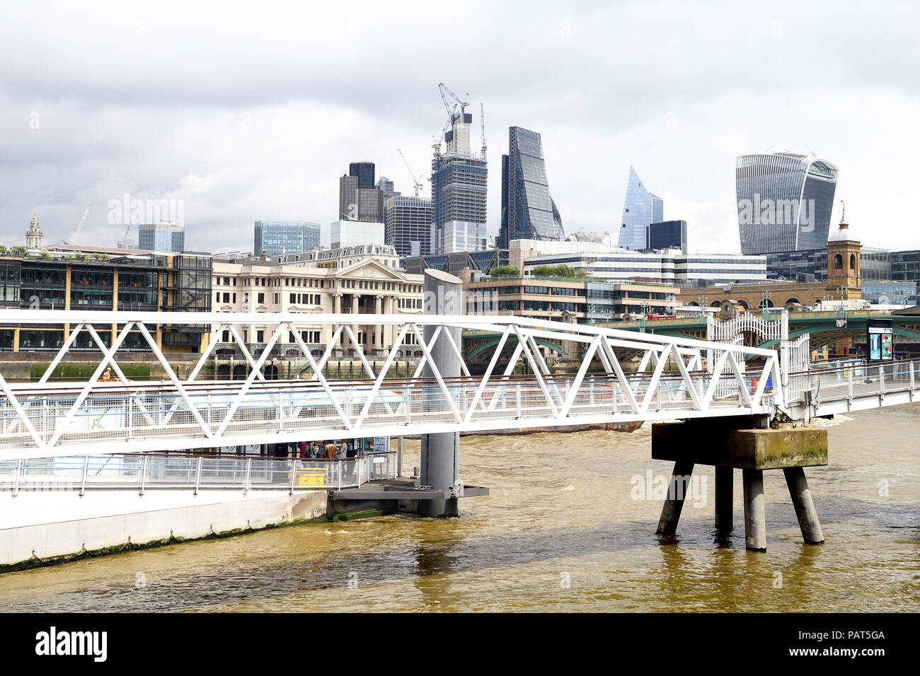 View of London along the Thames Stock Photo