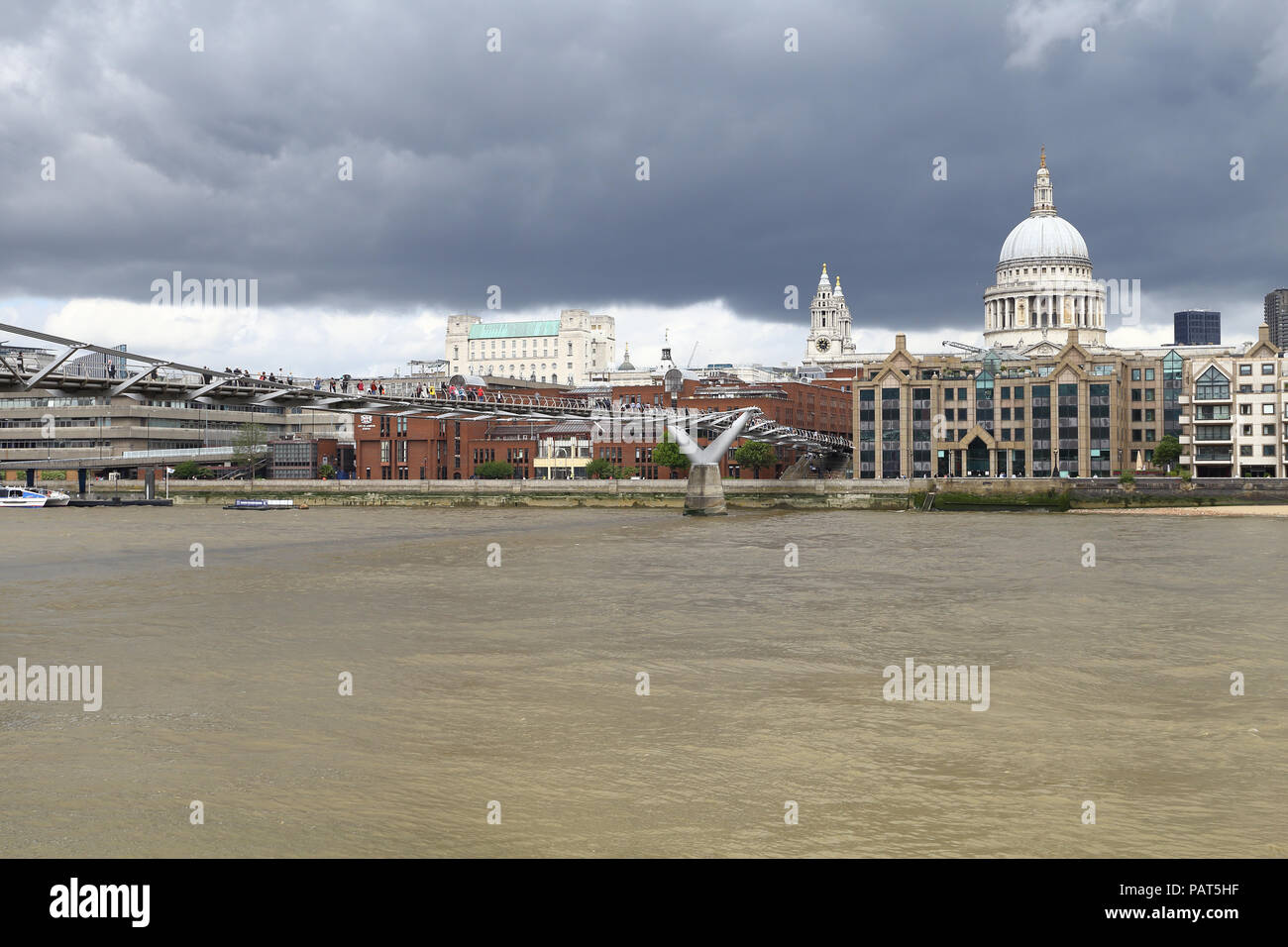 View of London along the Thames Stock Photo
