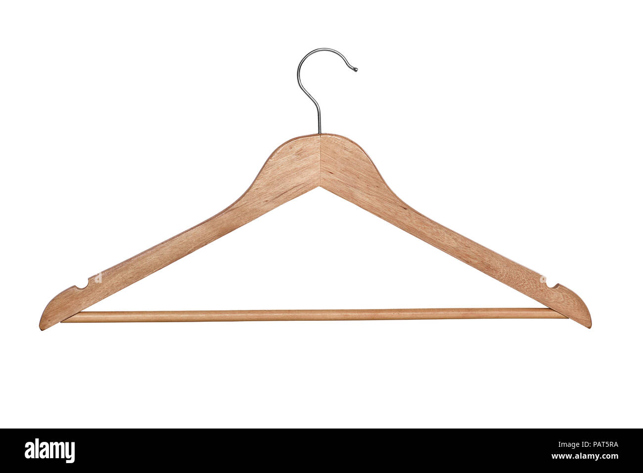 Coat hanger for clothes isolated over white background Stock Photo