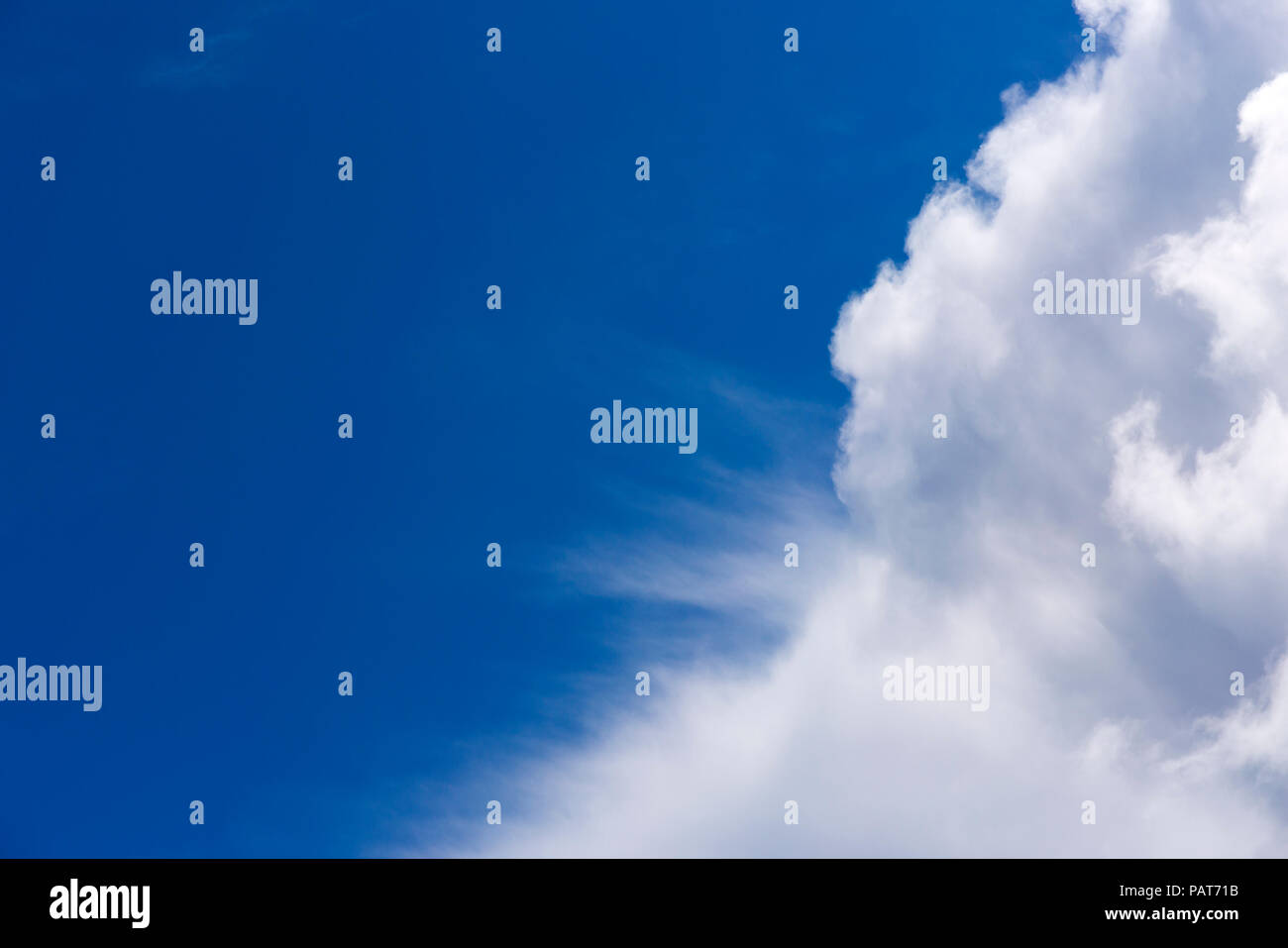 Blue clean sky with white clouds Stock Photo - Alamy