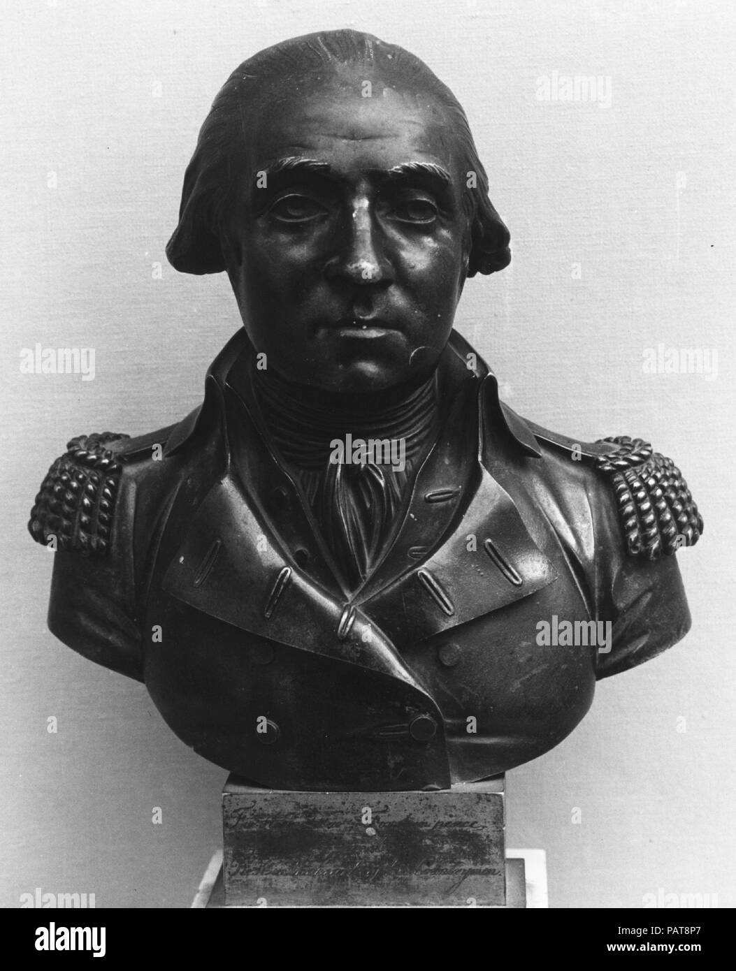 Bust of George Washington. Dimensions: H. 11 3/8 in. (28.9 cm). Date: 1800-1830. Museum: Metropolitan Museum of Art, New York, USA. Stock Photo