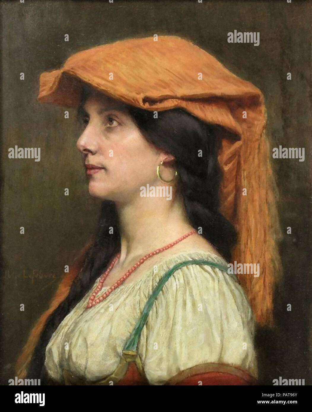 Lefebvre Jules Joseph Portrait De Jeune Fille Stock Photo Alamy