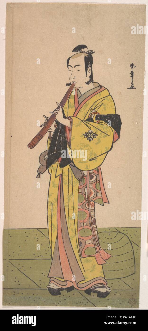 Ichikawa Bennosuke as a Man in Komuso Attire. Artist: Katsukawa Shunsho (Japanese, 1726-1792). Culture: Japan. Dimensions: 12 5/8 x 5 3/4 in. (32.1 x 14.6 cm). Date: ca. 1788. Museum: Metropolitan Museum of Art, New York, USA. Stock Photo