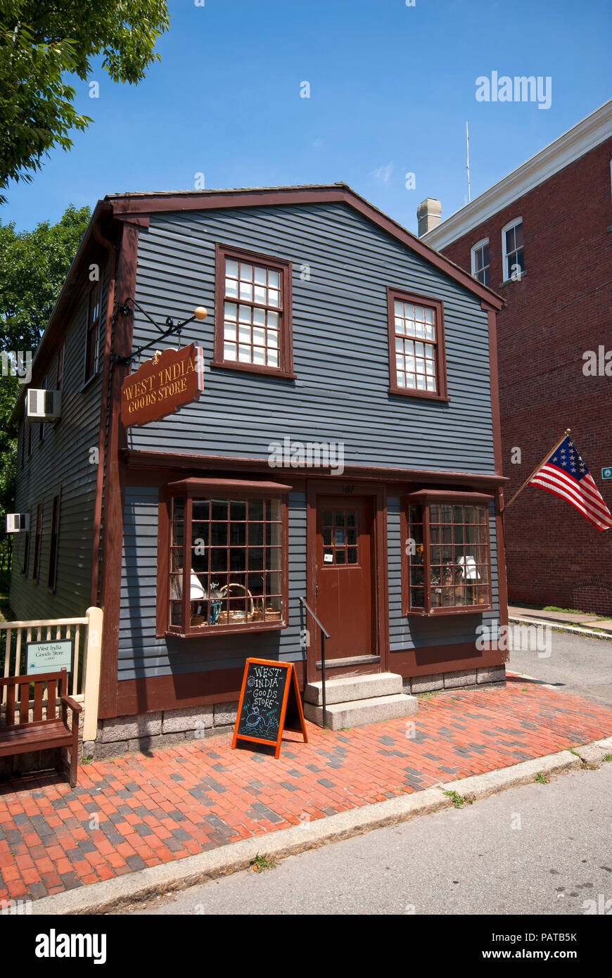 West India Goods Store in salem, Essex County, Massachusetts, USA Stock