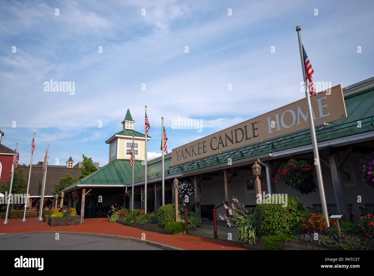 Yankee Candle Village Store, South Deerfield, Franklin County, Massachusetts, USA Stock Photo