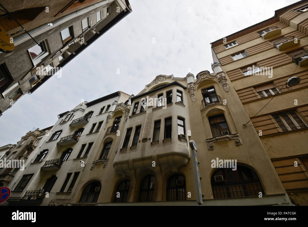 Wesselenyi street, District VII, Jewish Quarter, Budapest, Hungary Stock Photo