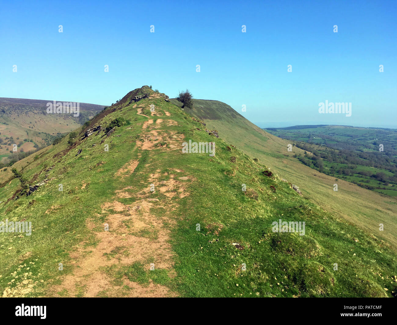 Cat's back ridge, Black Mountains, Wales Stock Photo Alamy