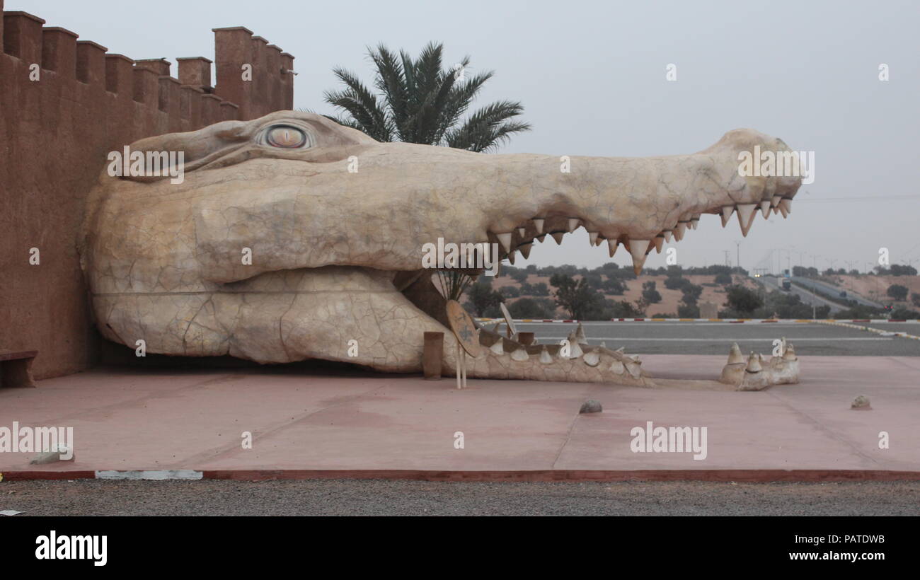300 african agadir and attractive characterized city crocodile crocodiles distinct drarga entrance exotic first form great indian its jug magnificent Stock Photo