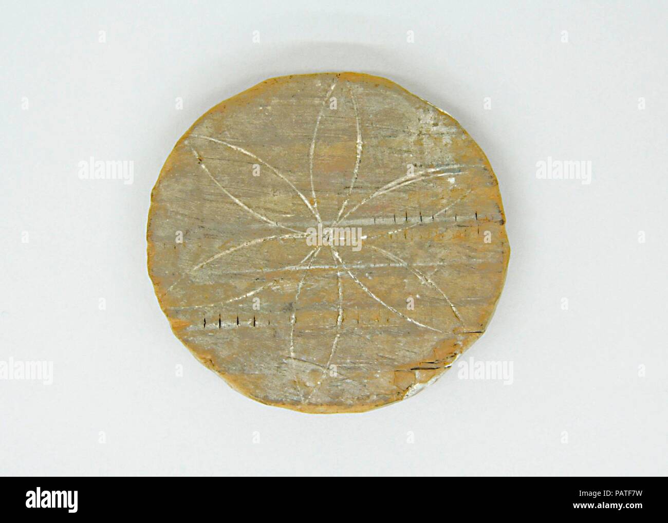 Disk. Culture: possibly French, possibly German. Dimensions: Diam. 2 1/8 in. (5.3 cm). Date: 13th century. Museum: Metropolitan Museum of Art, New York, USA. Stock Photo