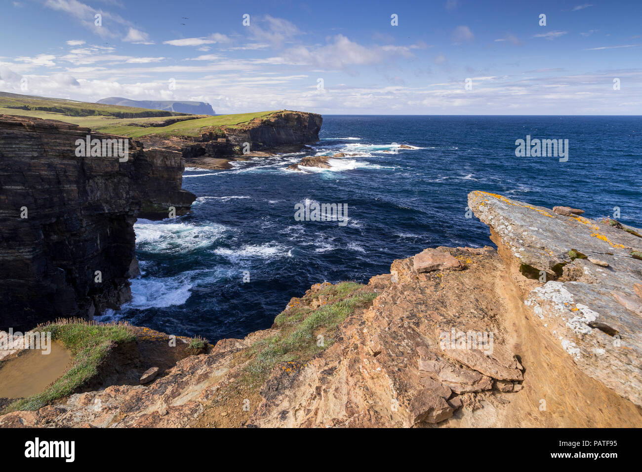 Yesnaby cliffs, Orkney, Scotland Stock Photo